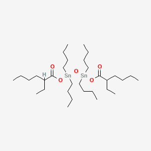 molecular formula C32H66O5Sn2 B15178411 Distannoxane, 1,1,3,3-tetrabutyl-1,3-bis((2-ethyl-1-oxohexyl)oxy)- CAS No. 45314-70-3