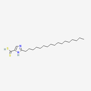 molecular formula C21H38N2S2 B15178418 2-Heptadecyl-1H-imidazole-4-carbodithioic acid CAS No. 84255-38-9