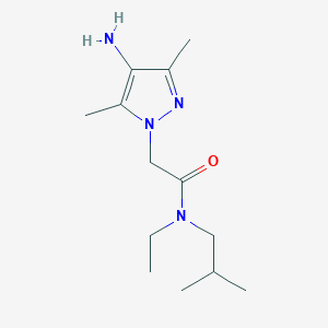 2-(4-amino-3,5-dimethyl-1H-pyrazol-1-yl)-N-ethyl-N-(2-methylpropyl)acetamide