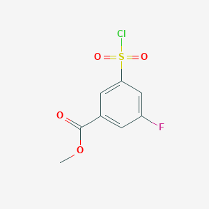 molecular formula C8H6ClFO4S B1517850 Methyl 3-(chlorosulfonyl)-5-fluorobenzoate CAS No. 1155909-75-3