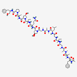 molecular formula C80H123N17O20 B15178500 Antiamoebin CAS No. 12692-85-2