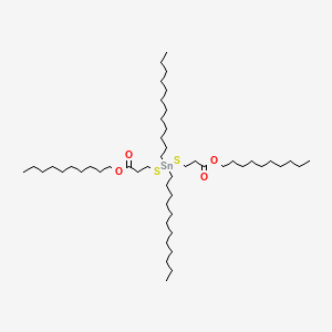 molecular formula C50H100O4S2Sn B15178534 Decyl 5,5-didodecyl-9-oxo-10-oxa-4,6-dithia-5-stannaicosanoate CAS No. 83833-27-6