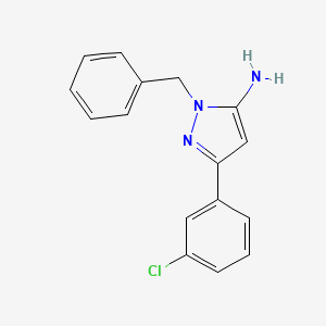1-benzyl-3-(3-chlorophenyl)-1H-pyrazol-5-amine