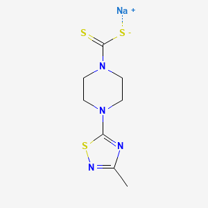 molecular formula C8H11N4NaS3 B15178607 Sodium 4-(3-methyl-1,2,4-thiadiazol-5-yl)-1-piperazinecarbodithioate CAS No. 69389-05-5