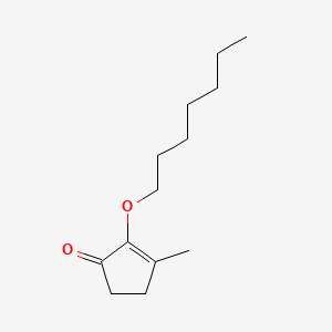 molecular formula C13H22O2 B15178641 2-(Heptyloxy)-3-methylcyclopent-2-en-1-one CAS No. 94202-12-7