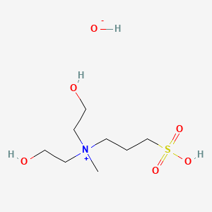 molecular formula C8H19NO5S B15178653 1-Propanaminium,N,N-bis(2-hydroxyethyl)-N-methyl-3-sulfo-,inner salt CAS No. 94159-69-0