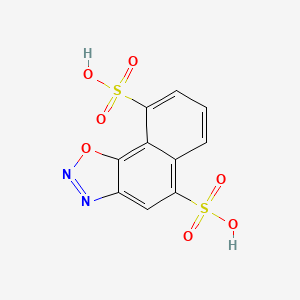 molecular formula C10H6N2O7S2 B15178680 Naphth(2,1-d)-1,2,3-oxadiazole-5,9-disulphonic acid CAS No. 85720-96-3