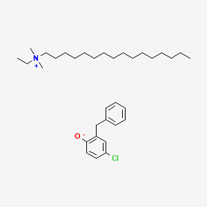 molecular formula C33H54ClNO B15178682 Ethylhexadecyldimethylammonium 2-benzyl-4-chlorophenolate CAS No. 85940-53-0