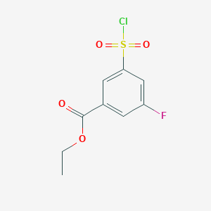 molecular formula C9H8ClFO4S B1517869 Ethyl 3-(chlorosulfonyl)-5-fluorobenzoate CAS No. 1154154-93-4