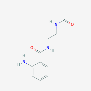 molecular formula C11H15N3O2 B1517872 N-{2-[(2-aminophenyl)formamido]ethyl}acetamide CAS No. 1155984-88-5