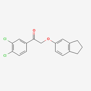 1-(3,4-dichlorophenyl)-2-(2,3-dihydro-1H-inden-5-yloxy)ethan-1-one