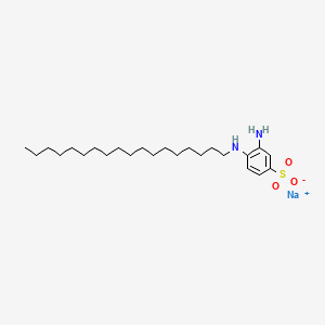 molecular formula C24H43N2NaO3S B15178751 Sodium 3-amino-4-(octadecylamino)benzenesulphonate CAS No. 85204-33-7