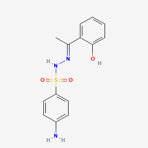 molecular formula C14H15N3O3S B15178760 4-Amino-N'-(1-(2-hydroxyphenyl)ethylidene)benzenesulfonohydrazide CAS No. 5448-77-1