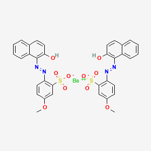 molecular formula C34H26BaN4O10S2 B15178781 Barium bis(2-((2-hydroxy-1-naphthyl)azo)-5-methoxybenzenesulphonate) CAS No. 85391-55-5
