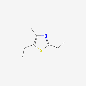 molecular formula C8H13NS B15178783 2,5-Diethyl-4-methylthiazole CAS No. 41981-71-9