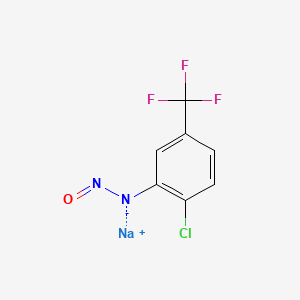 molecular formula C7H3ClF3N2NaO B15178784 Sodium 2-chloro-5-(trifluoromethyl)phenyl-N-nitrosoamide CAS No. 85650-47-1