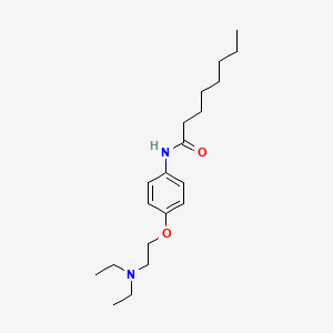 molecular formula C20H34N2O2 B15178826 p-Octanophenetidide, beta-diethylamino- CAS No. 112579-25-6