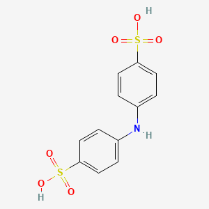 molecular formula C12H11NO6S2 B15178937 Benzenesulfonic acid, 4,4'-iminobis- CAS No. 112727-79-4