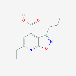 molecular formula C12H14N2O3 B1517894 6-Ethyl-3-propyl-[1,2]oxazolo[5,4-b]pyridine-4-carboxylic acid CAS No. 1096855-21-8