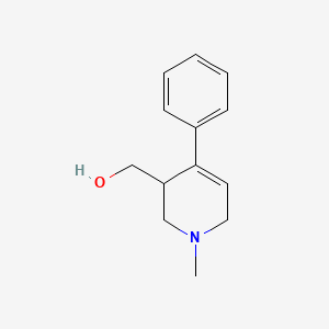 molecular formula C13H17NO B15178943 1,2,3,6-Tetrahydro-1-methyl-4-phenylpyridine-3-methanol CAS No. 86219-77-4