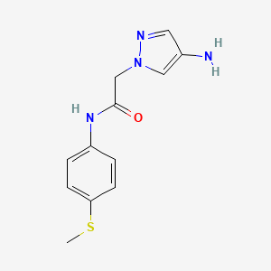 2-(4-amino-1H-pyrazol-1-yl)-N-[4-(methylsulfanyl)phenyl]acetamide
