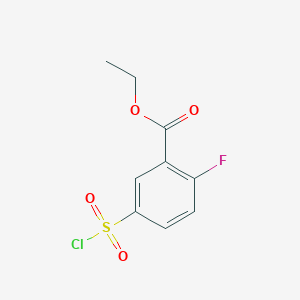 molecular formula C9H8ClFO4S B1517899 Ethyl 5-(chlorosulfonyl)-2-fluorobenzoate CAS No. 1155985-73-1