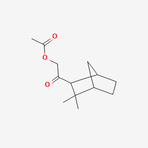 molecular formula C13H20O3 B15178995 2-Oxo-2-(3,3-dimethylbicyclo(2.2.1)hept-2-yl)ethyl acetate CAS No. 85567-34-6