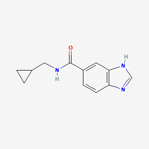 molecular formula C12H13N3O B1517903 N-(cyclopropylmethyl)-1H-1,3-benzodiazole-5-carboxamide CAS No. 1156039-45-0