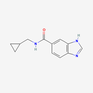 N-(cyclopropylmethyl)-1H-1,3-benzodiazole-5-carboxamide