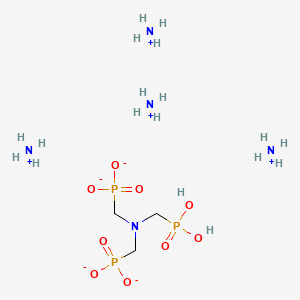 molecular formula C3H24N5O9P3 B15179050 Tetraammonium dihydrogen (nitrilotris(methylene))trisphosphonate CAS No. 94021-27-9