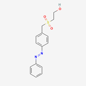 molecular formula C15H16N2O3S B15179095 2-(((4-(Phenylazo)phenyl)methyl)sulphonyl)ethanol CAS No. 84712-97-0