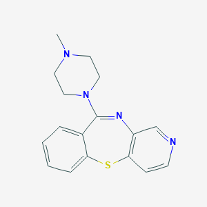 molecular formula C17H18N4S B151791 10-(4-Methylpiperazin-1-yl)pyrido(4,3-b)(1,4)benzothiazepine CAS No. 136772-40-2