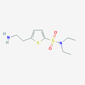 molecular formula C10H18N2O2S2 B1517910 5-(2-氨基乙基)-N,N-二乙基噻吩-2-磺酰胺 CAS No. 1156111-15-7