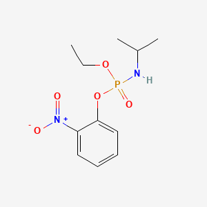 molecular formula C11H17N2O5P B15179119 Phosphoramidic acid, (1-methylethyl)-, ethyl 2-nitrophenyl ester CAS No. 67445-55-0