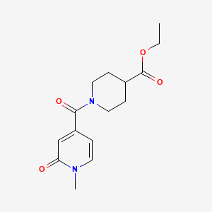 molecular formula C15H20N2O4 B1517912 Ethyl 1-(1-methyl-2-oxo-1,2-dihydropyridine-4-carbonyl)piperidine-4-carboxylate CAS No. 1153394-16-1