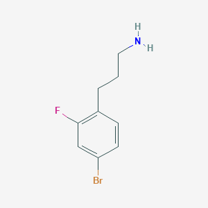 molecular formula C9H11BrFN B1517915 3-(4-Bromo-2-fluorophenyl)propan-1-amine CAS No. 1057671-72-3