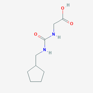 molecular formula C9H16N2O3 B1517916 2-{[(Cyclopentylmethyl)carbamoyl]amino}acetic acid CAS No. 1156593-10-0