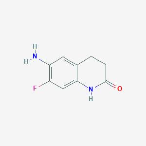 molecular formula C9H9FN2O B1517919 6-Amino-7-fluoro-1,2,3,4-tetrahydroquinolin-2-one CAS No. 1155000-06-8