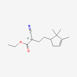 molecular formula C15H23NO2 B15179202 Ethyl alpha-cyano-2,2,3-trimethylcyclopent-3-enebutyrate CAS No. 78904-55-9