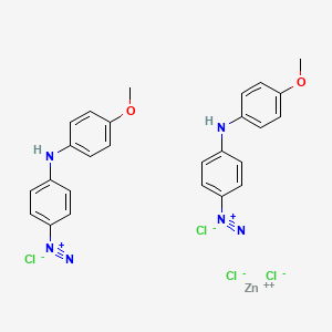 molecular formula C26H24Cl4N6O2Zn B15179219 zinc;4-(4-methoxyanilino)benzenediazonium;tetrachloride CAS No. 59597-61-4