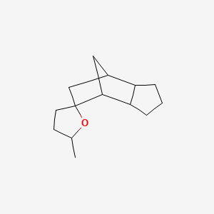 molecular formula C14H22O B15179221 Decahydro-5-methylspiro[furan-2(3H),5'-[4,7]methano[5H]indene] CAS No. 93777-40-3