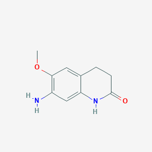 molecular formula C10H12N2O2 B1517923 7-Amino-6-methoxy-1,2,3,4-tetrahydroquinolin-2-one CAS No. 1116232-42-8