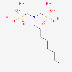 molecular formula C10H22K3NO6P2 B15179230 Tripotassium hydrogen ((octylimino)bis(methylene))bisphosphonate CAS No. 94230-73-6