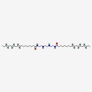 molecular formula C42H74N4O2 B15179233 N,N'-[1,2-Ethanediylbis(imino-2,1-ethanediyl)]bis(9,12,15-octadecatrienamide) CAS No. 93918-52-6