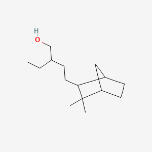 molecular formula C15H28O B15179241 beta-Ethyl-3,3-dimethylbicyclo(2.2.1)heptane-2-butanol CAS No. 85392-40-1