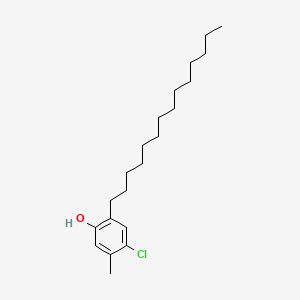 molecular formula C21H35ClO B15179273 4-Chloro-6-tetradecyl-m-cresol CAS No. 31522-07-3
