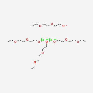 molecular formula C24H52Ba2O12 B15179284 Barium, bis(2-(2-(ethoxy-kappaO)ethoxy-kappaO)ethanolato-kappaO)-, (OC-6-12)- CAS No. 149901-23-5
