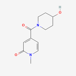 molecular formula C12H16N2O3 B1517932 4-(4-Hydroxypiperidine-1-carbonyl)-1-methyl-1,2-dihydropyridin-2-one CAS No. 1155607-95-6