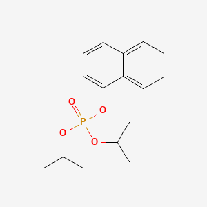 molecular formula C16H21O4P B15179324 Phosphoric acid, bis(1-methylethyl) 1-naphthalenyl ester CAS No. 33650-15-6