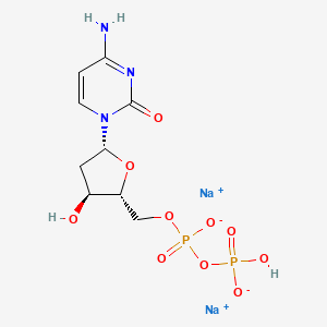 molecular formula C9H13N3Na2O10P2 B15179376 Cytidine 5'-(trihydrogen diphosphate), 2'-deoxy-, disodium salt CAS No. 54735-60-3